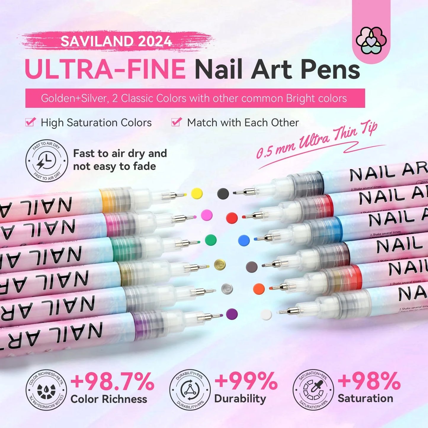 Nail Art Pens – 12 färger